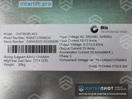 1387 Преобразователь частоты ОТИС OVFR03B-403_2
